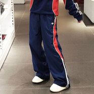 阿迪達(dá)斯 （adidas）三葉草褲子男褲夏季新款運(yùn)動褲寬松休閑褲梭織長褲IM8436 JN3791藍(lán)色褲腳可收口 XS