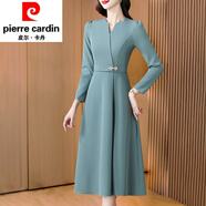 皮爾卡丹（pierre cardin）純色百搭氣質(zhì)收腰顯瘦連衣裙2025減齡長(zhǎng)袖裙子春季女針織 圖片色【女神范氣質(zhì)洋氣時(shí)髦女裝 M (建議90-100斤)