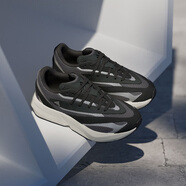 阿迪達斯 （adidas）跑步鞋女鞋 LIGHTBLAZE 穩(wěn)定緩震回彈運動休閑鞋「流光跑鞋」 JH6959/黑色/金屬銀/深灰 36 (220mm)
