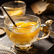 全適太陽(yáng)花浮雕冰淇淋杯玻璃杯飲水杯雪糕杯奶昔甜品家用酸奶杯沙冰杯