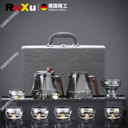 溥畔羅威奢品ROWILUX德國品質(zhì)玻璃茶具套裝家用2025新款輕奢中式 杯底藏金煙山茶壺茶具套組