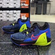 耐克（NIKE）女鞋春季新款LEBRON WITNESS 6詹姆斯大童籃球鞋緩震運動(dòng)鞋 DD0423-405藍色熒光黃 38