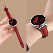 優(yōu)思頓適用華為gt5新款表帶watchgt4智能手表gt5pro表帶女款腕表gt3pro女士腕帶gt2真皮秋冬gt4手表帶 【馥蕾紅】銀色扣-真皮表帶-不掉皮 適用于華為GT5(表盤41mm）