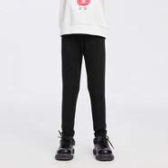 安奈兒（Annil）童裝女童針織打底夾褲2024冬新款 黑色 120 