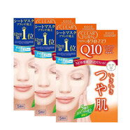 高絲日本高絲高濃度Q10活力光澤濃潤(rùn)面膜緊致增加肌膚彈性面膜 3盒裝
