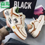 森馬（Senma）男鞋2025春季新款青少年運(yùn)動(dòng)休閑國(guó)潮鞋子男士輕便小白鞋百搭板鞋 米色 41