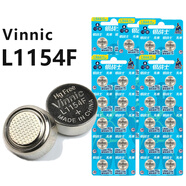 松然Vinnic L1154F姬存希電動(dòng)眼霜電池 LR44 A76 AG13 SR44 357A卡尺兒童手辦玩具紐扣電子電池 【L1154F】5卡（50粒）
