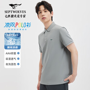 七匹狼【涼風POLO衫】短袖t恤男涼感抗菌夏季男士T恤上衣通勤百搭男裝 003(中灰)1D1F30606666 XL 175/92A