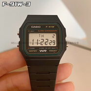 卡西歐手表小方塊復(fù)古電子男表方表F91W-1/3/9:F91WM-3:F91WS-2/4 F-91W-3:綠框