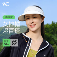 VVC成毅同款防曬帽女防紫外線遮臉戶外空頂帽太陽帽 風(fēng)尚-高級灰 均碼