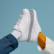 阿迪達斯 （adidas）官方男女鞋三葉草板鞋運動鞋情侶金標小白鞋學生百搭休閑鞋 EG4960/純白貝殼頭 44.5
