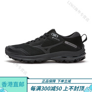 美津濃（MIZUNO）男女早秋慢跑鞋緩震跑步鞋WAVE RIDER GTX 15_黑色_深灰色(女) 38