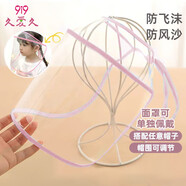 久愛久嬰兒防護(hù)面罩寶寶防飛沫保護(hù)罩兒童外出防唾液罩隔離帽子面罩通用 粉色 A類松緊可調(diào)【升級高透款】 均碼