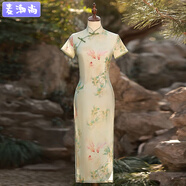 麥潮尚改良旗袍2025新款女夏季新中式年輕款高端氣質(zhì)連衣裙高貴清新淡雅 *活動中【四季如春-】新中式旗袍 XL 建議115-130斤