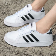 阿迪達(dá)斯 （adidas）官方女鞋 2025秋季新款neo透氣緩震時尚百搭小白鞋板鞋休閑鞋 F36483/白色/黑 36.5