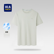 海瀾之家（HLA）短袖t恤男夏季時尚印花百搭圓領(lǐng)短T打底上衣男裝潮牌休閑體恤衫男 淺灰9C (涼感5A抗菌) M 170/88A