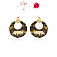 GAS BIJOUX【法國進(jìn)口】耳環(huán)女手工雕刻耳環(huán)節(jié)日禮物送女友送老婆 耳環(huán)ATIGRE/OPM02