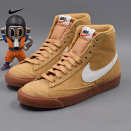 耐克（NIKE）新款女鞋秋冬季BlazerMid麂皮高幫運(yùn)動(dòng)板鞋舒適休閑鞋AV9376 DB5461-700小麥色/白勾 36.5
