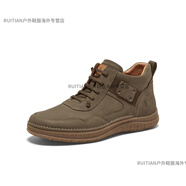 暇步士（Hush Puppies）冬新款美式復(fù)古工裝靴男休閑短靴B5L19DD3官方旗艦 深卡 38
