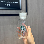 星巴克杯子夏季新品藍色冰川三角玻璃吸管杯小清新大容量水杯禮物 搖搖杯473ml