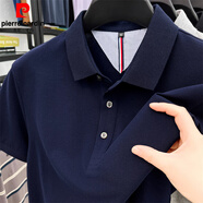 皮爾卡丹（pierre cardin）純棉polo衫短袖t恤男2025夏季體恤翻領(lǐng)上衣休閑寬松透氣 藏青 L 170:120-140斤