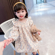 Radinka2025春秋新款女寶寶裙子女童公主裙洋氣娃娃領(lǐng)兒童連衣裙YSY 花邊公主裙粉色 90