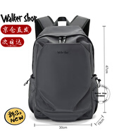 Walker Shop【2025年新款】雙肩包男書包防潑水運動背包休閑旅行書包電腦包男 炫酷灰【禮盒裝/京倉極速發(fā)/次日達】 15.6寸
