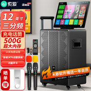 索愛(ài)（soaiy）K126家庭ktv音箱全套音響功放一體機顯示屏戶(hù)外k歌電木吉他樂(lè )器音箱卡拉ok點(diǎn)歌家用音箱