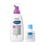 絲塔芙（Cetaphil） 凈顏控油泡沫潔面乳236ml+無泡潔面29ml洗面奶 深層清潔黑頭