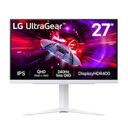 LG 27GR83Q-W 白色27英寸2K電競顯示器 240Hz Fast IPS面板 HDMI2.1 HDR400 升降旋轉電腦游戲顯示屏 27GR83Q-W典雅白海景房 適配PS5