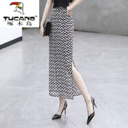 啄木鳥(niǎo)（TUCANO）碎花雪紡半身裙女夏季長(cháng)裙顯瘦2026新款開(kāi)叉一步裙直筒包臀裙寬松 碎花 M 建議90-100斤