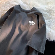 南極人短袖t恤男夏季潮牌潮流港風(fēng)新款百搭學(xué)生寬松休閑半袖體恤打底衫 深灰色 L