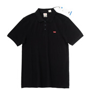 李維斯（Levi's）美國正品夏季新款短袖POLO衫男士翻領(lǐng)休閑高級刺繡T恤潮牌 黑色: M
