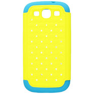MYBAT 基本手機(jī)保護(hù)套 三星Galaxy S3 硅膠材質(zhì) 波點(diǎn)圖案 黃色藍(lán)綠色 防震