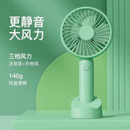 鰻而登 手持小風(fēng)扇usb迷你電風(fēng)扇桌面支架手握隨身便攜式小型情侶學(xué)生降溫神器宿舍可充電長續(xù)航 款式隨機(jī) 500mAh