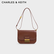 CHARLES&KEITH復(fù)古鎖扣豆腐包單肩斜挎包包女包生日禮物CK2-80781400 Dark Brown深棕色CK2-80782444 S/M