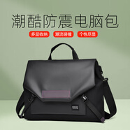 晴熙筆記本電腦包手提單肩適用蘋(píng)果華為聯(lián)想拯救者Y7000游戲本天選5 黑色【時(shí)尚版】【2面加絨氣囊】 13-14.1英寸