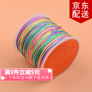 傾欣 72號玉線手工diy自編本命年紅繩手鏈編織端午五彩繩項鏈吊墜繩 彩色45米