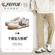 飛躍官方帆布鞋男鞋德訓(xùn)鞋2025夏季新款復(fù)古硫化鞋休閑運(yùn)動(dòng)鞋潮流板鞋 米棕 42