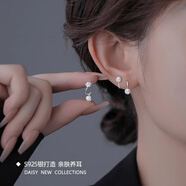 伊黛兒925銀耳釘女2025年新款耳環(huán)耳飾精致通勤日常水鉆飾品520禮物 925銀爆閃耳釘E3843