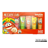 舒克+兒童牙膏25612男女小孩養護健齒凱蒂貓防 奧飛彩虹牙膏1盒