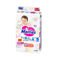 MERRIES 肌膚舒爽嬰兒學(xué)步拉拉褲型 日本進(jìn)口尿不濕片/花王紙尿褲 紙尿褲 中號M60片 腰貼型