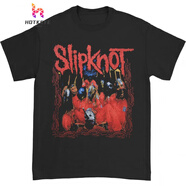 山森南獅美式街頭重金屬Slipknot活結樂(lè )隊搖滾朋克哥特寬松上衣短袖T恤衫 款1黑色 3XL 成人