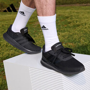 阿迪達斯 （adidas）男鞋夏季LITERACER3.0輕便透氣時尚舒適低幫跑步鞋 黑色 41