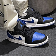 耐克（NIKE）aj1男鞋2025夏季新款A(yù)ir Jordan1休閑鞋經(jīng)典復(fù)古板鞋透氣運(yùn)動(dòng)鞋 553558-140黑藍(lán)白小閃電 44