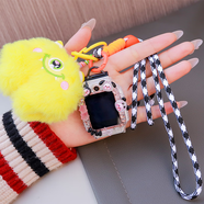 岧峣適用小米米兔兒童電話(huà)手表6C/5C/C7A/7X表帶掛脖6/6X尼龍加粗掛繩2S/4C保護套吊墜繩通用配件 先選下面型號：【黃獨眼怪】公仔掛繩 適用：米兔C7A/7/7X/S1【贈拆卸工具】