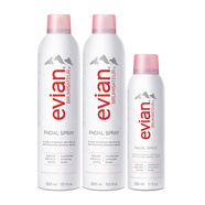 依云（evian）礦泉水噴霧法國進口保濕修護緊致舒緩爽膚水套裝敏感肌可用化妝水 300ml+300ml+150ml