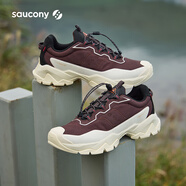 Saucony索康尼CANYON WLK防潑水越野跑鞋男女戶外休閑鞋防滑登山徒步鞋 棕米3 42.5