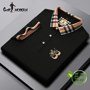 GOLF MODERN高爾夫服裝男裝T恤中年男士短袖t恤品牌polo衫男翻領(lǐng)商務(wù)休閑體恤 黑色8323 M