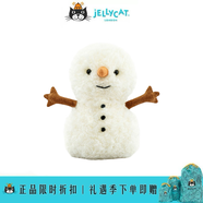 Jellycat英國趣味雪人毛絨玩具圣誕節禮物卷毛小雪人安撫公仔情人節禮物 卷毛雪人 18cm